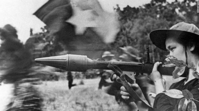 NLF fighter with anti-tank weapon during Tet Offensive