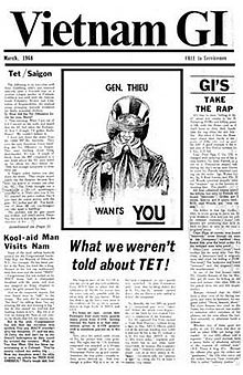 The anti-war paper Vietnam GI, begun by Vietnam veteran and anti-capitalist Jeff Sharlet at the start of 1968 had a printrun of 30,000 before the end of the year